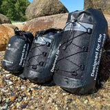 100% vandtæt taske Dry Bag Rygsæk™ fra danske Owlbite® på 10L (Liter)
