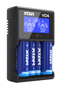 Batterilader til 26650 og 18650: XTAR® VC4 batterioplader